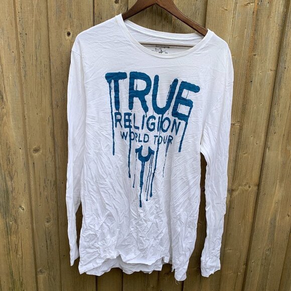 True Religion BIG LOGO T Shirt XL - Picture 1 of 3